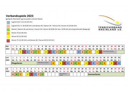 Spieltermine für die Saison 2023