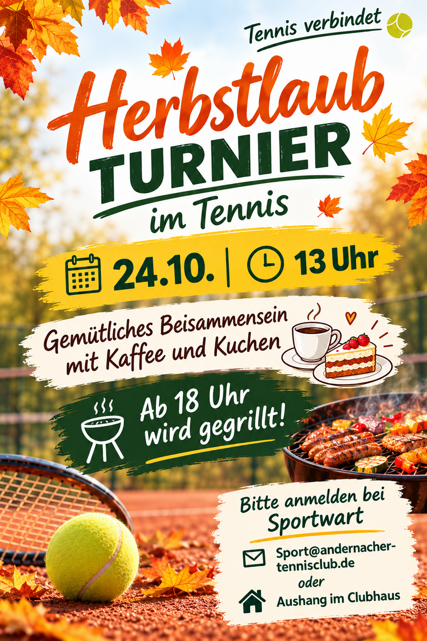 Herbstlaubturnier 24.10.26. bitte anmelden