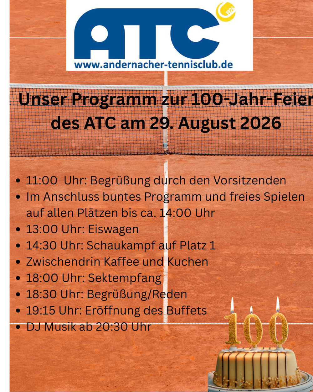 Programm zur 100 Jahr-Feier